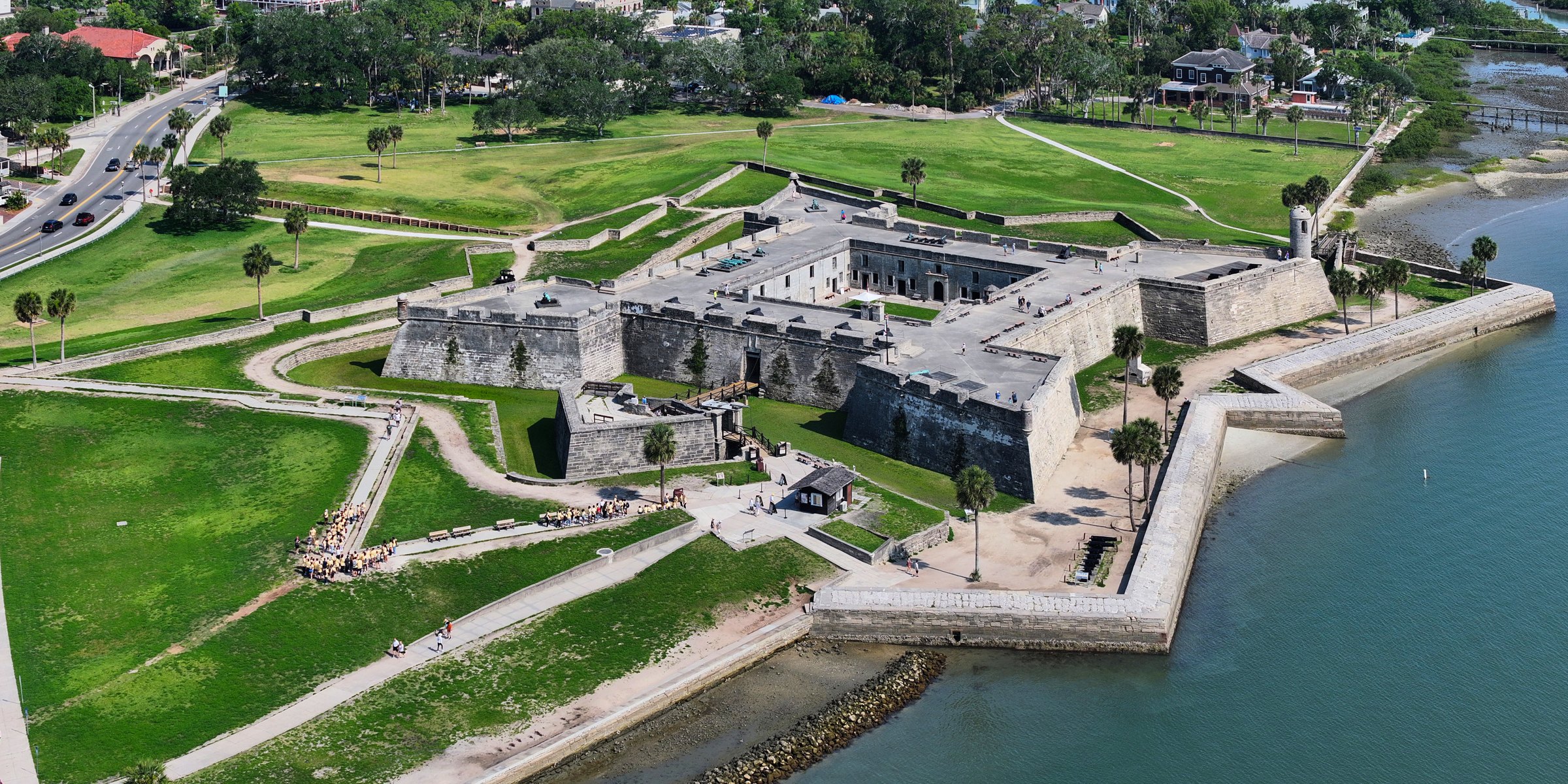 Aerial view of Castillo de San Marcos