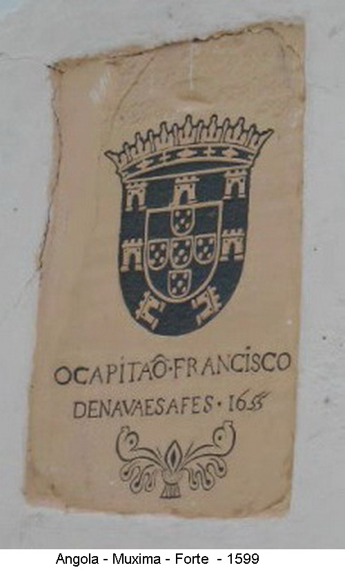Inscribed plaque at Muxima Fortress